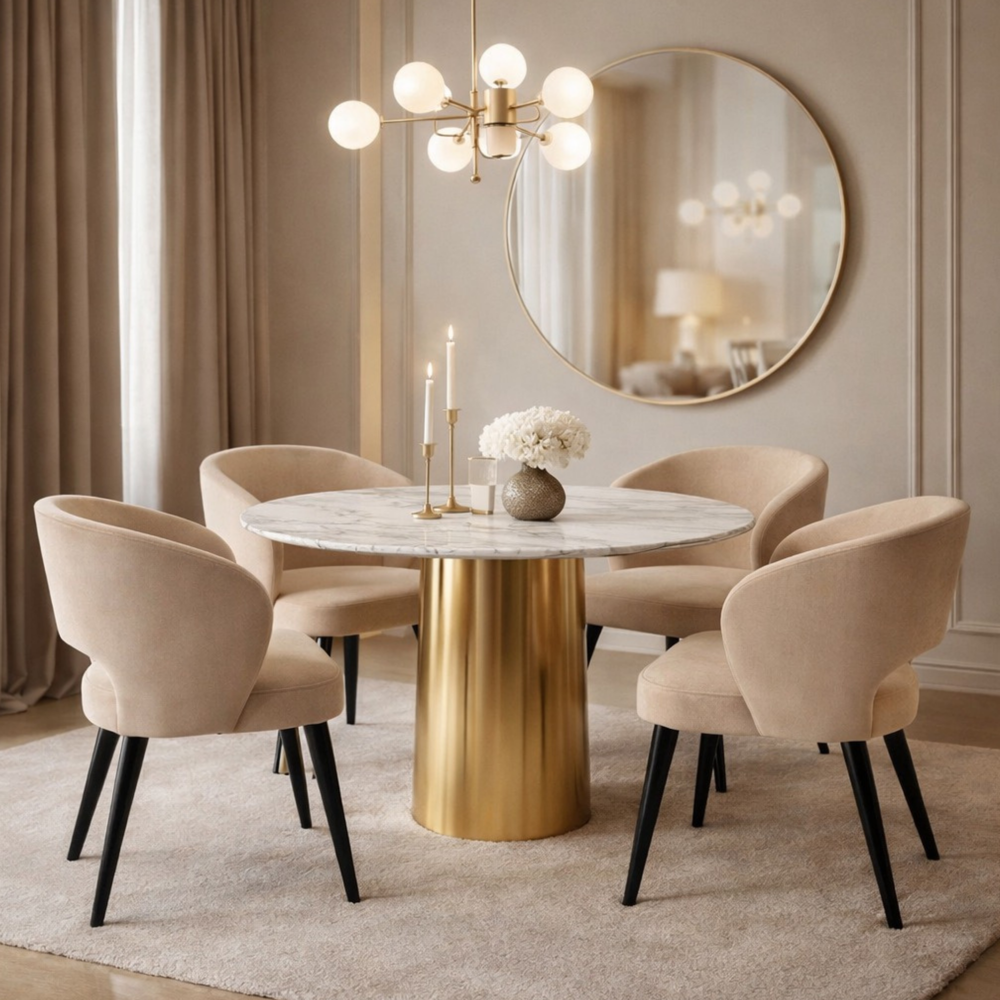 Krzesło do jadalni DELUXE KR-8 Tkanina Dream Velvet 202.04